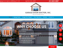 Tablet Screenshot of callgaragedoordoctor.com